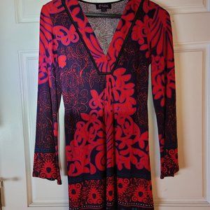 Hale Bob long sleeve silk dress size XS